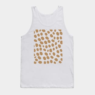 Paste Colours Brown  Leopard Skin Pattern Tank Top